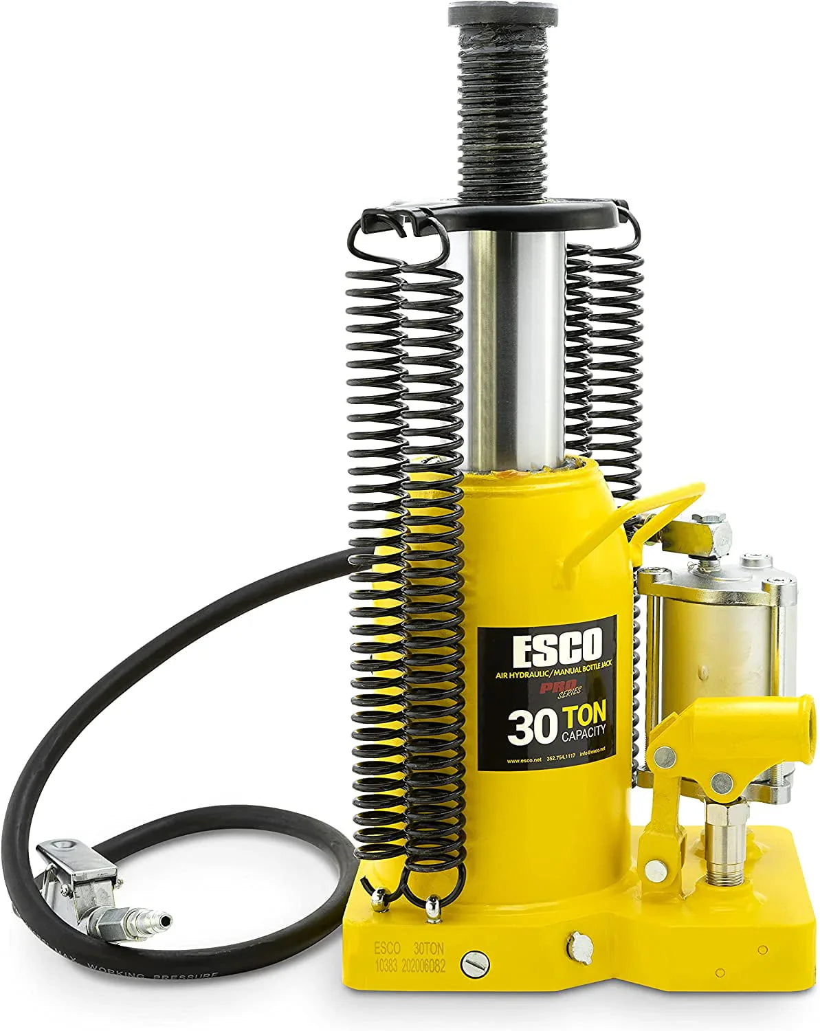 080e577789e42fcfd3f7fe60eae36bd3a57c036450426e480c4a41c744df7858 Bottle Jack - 30 Ton Pro Series Air Hydraulic, Heavy Duty Lifting - Designed for Automotive and Industrial Use