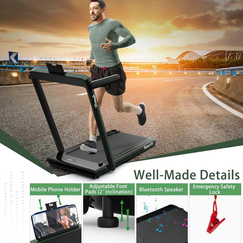 102e7d64566c028be47ba4c3c02c1aa4905bc503adea7f80697a7828819d84e9 Treadmill - 2.5HP 2-in-1 Folding Under Desk, Featuring Speaker APP Remote Control - Portable Walking Jogging Machine for Home Gym Office