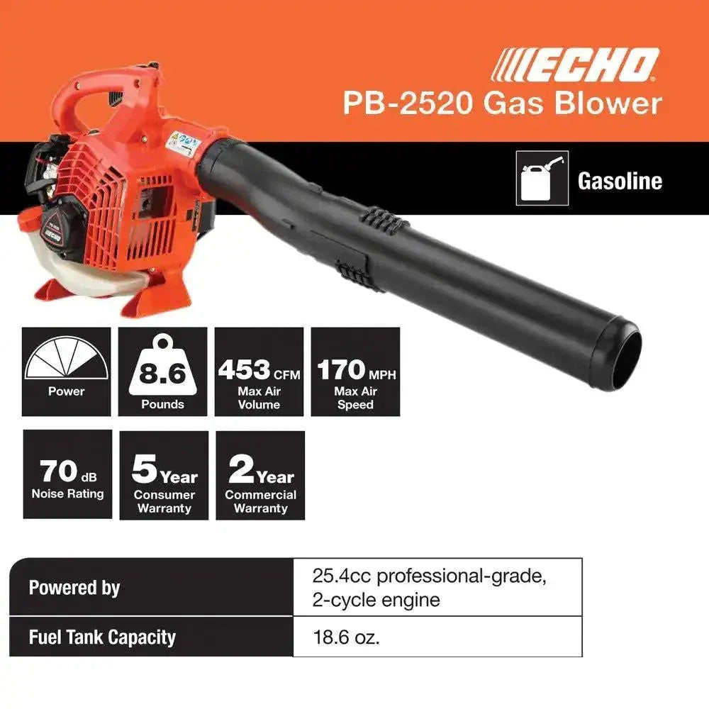 Dmuchawa do lisci, 170 Mph 453 CFM 25.4 Cc gazowy 2-Stroke Cycle Handheld
