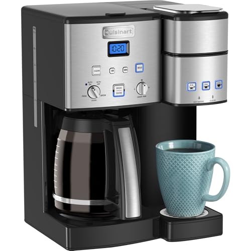 Coffee Maker - Single Serve 12 Cup - Offers 3 Sizes, 6 Ounces, 8 Ounces and 10 Ounces, Stainless Steel, SS 15P1