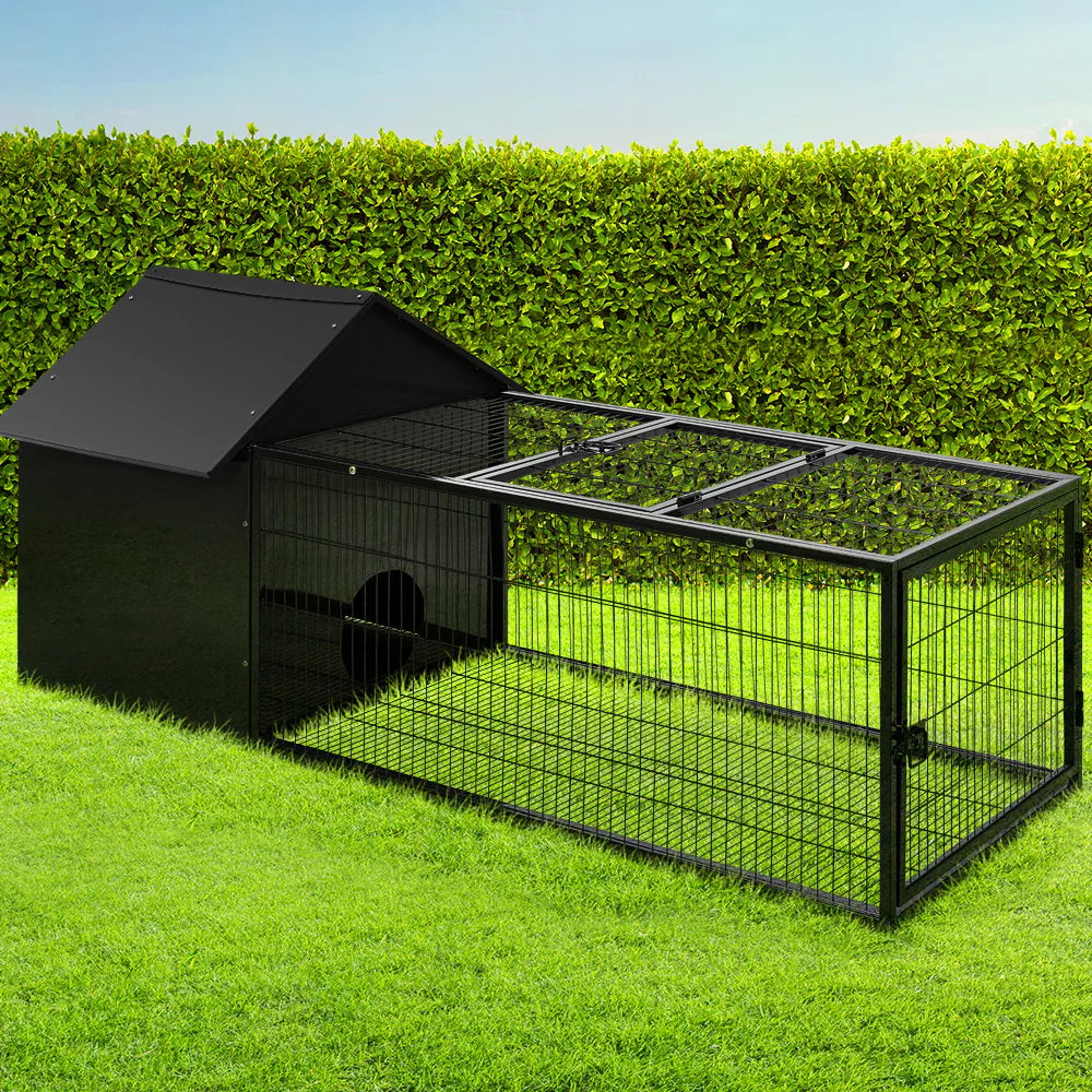 1787378054_UtBoCEQR Hutch, metal Rabbit, W/run i Secure Locks I.dla zwierzat