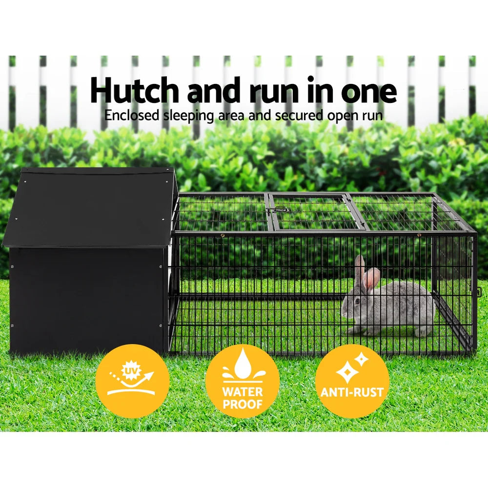 1787378070_kpZy1OmZ Hutch, metal Rabbit, W/run i Secure Locks I.dla zwierzat