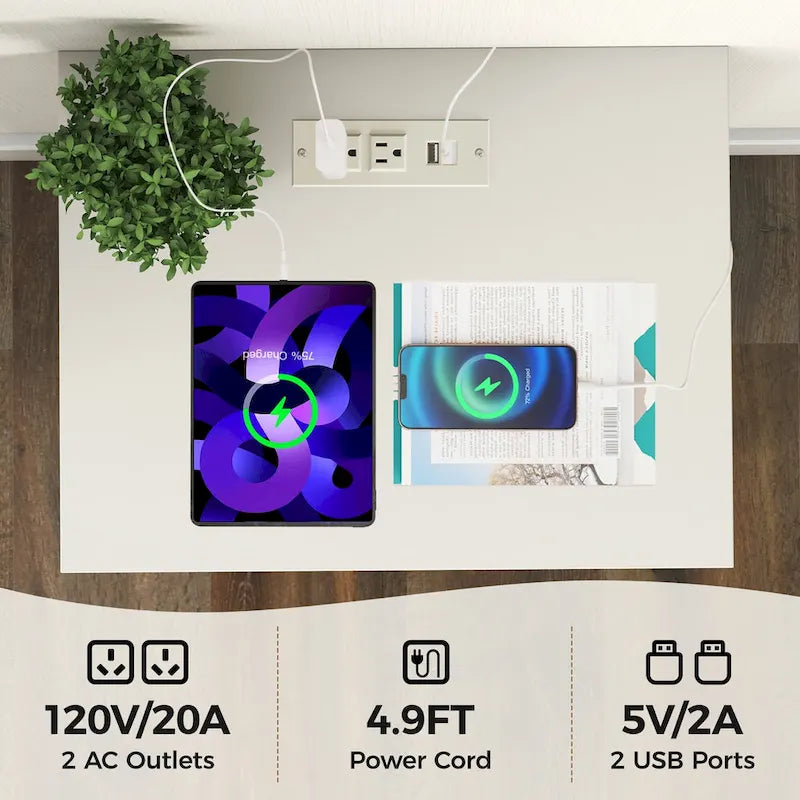 1787380037_IRXjqyE6 2 Nightstands zestaw z 2 szuflady i wbudowany ładowanie stacja