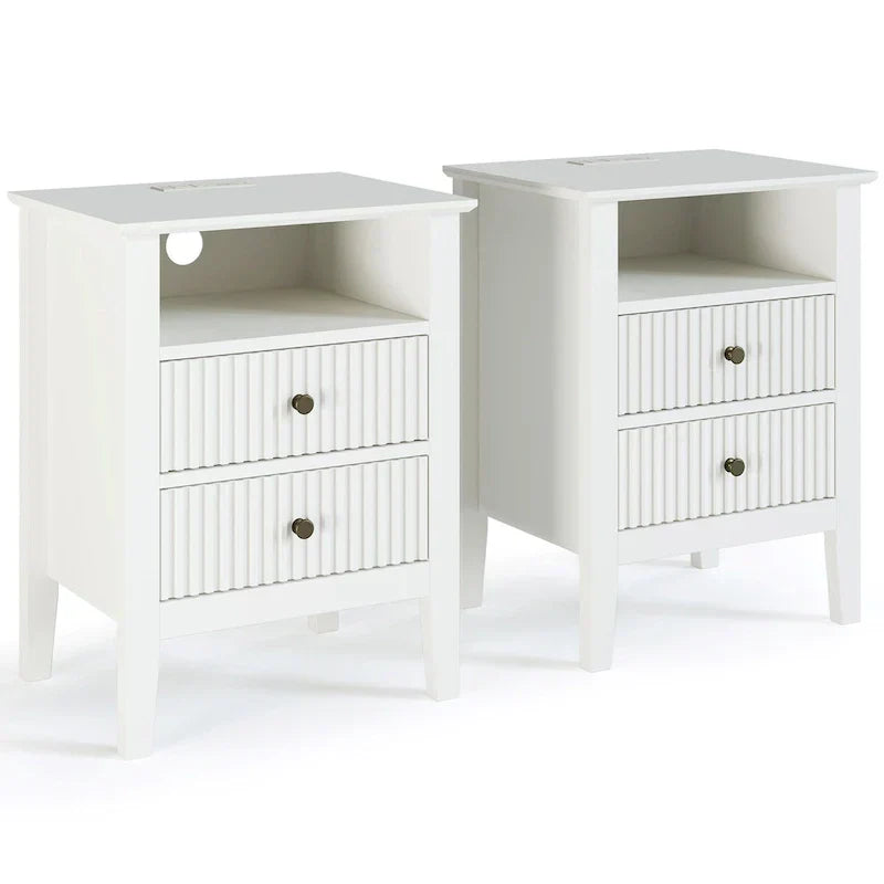 1787380041_C3m6ZxWD 2 Nightstands zestaw z 2 szuflady i wbudowany ładowanie stacja