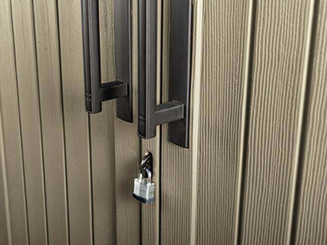 Zewnętrzny szopa magazynowa, 52 Cu.ft., Weather-resistant, zamykany Doors