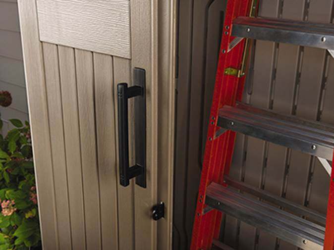 Zewnętrzny szopa magazynowa, 52 Cu.ft., Weather-resistant, zamykany Doors