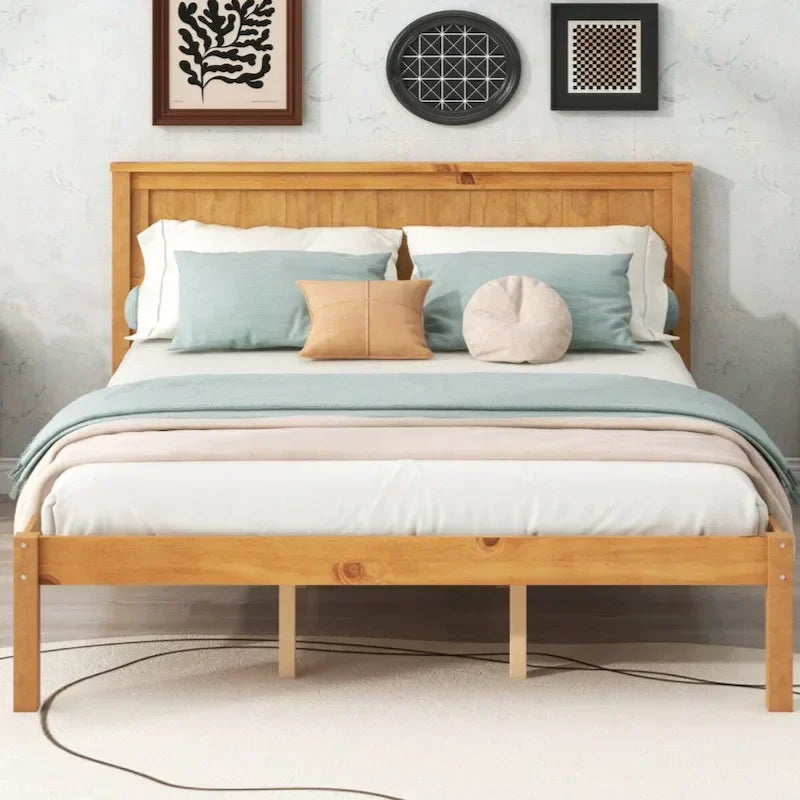 1787381319_5VHaWPMg Platform lozko, Queen, rama z Headboard i drewniany Slat Support