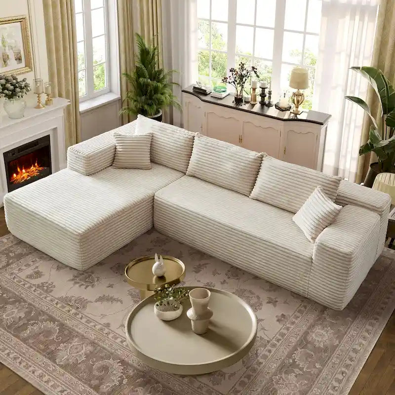 1787382108_VcwEvQFG Cozy Long Plush Chaise sofa, No Assembly Needed