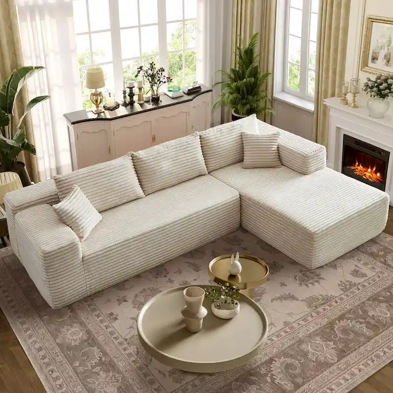 1787382111_iYukPaud Cozy Long Plush Chaise sofa, No Assembly Needed