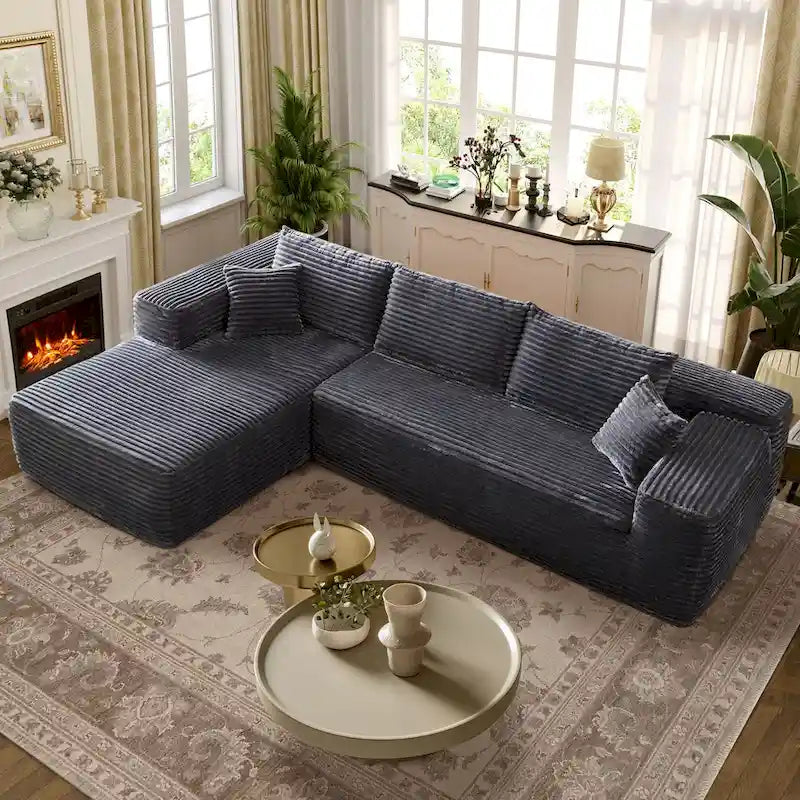 1787382123_0yJR9k4s Cozy Long Plush Chaise sofa, No Assembly Needed