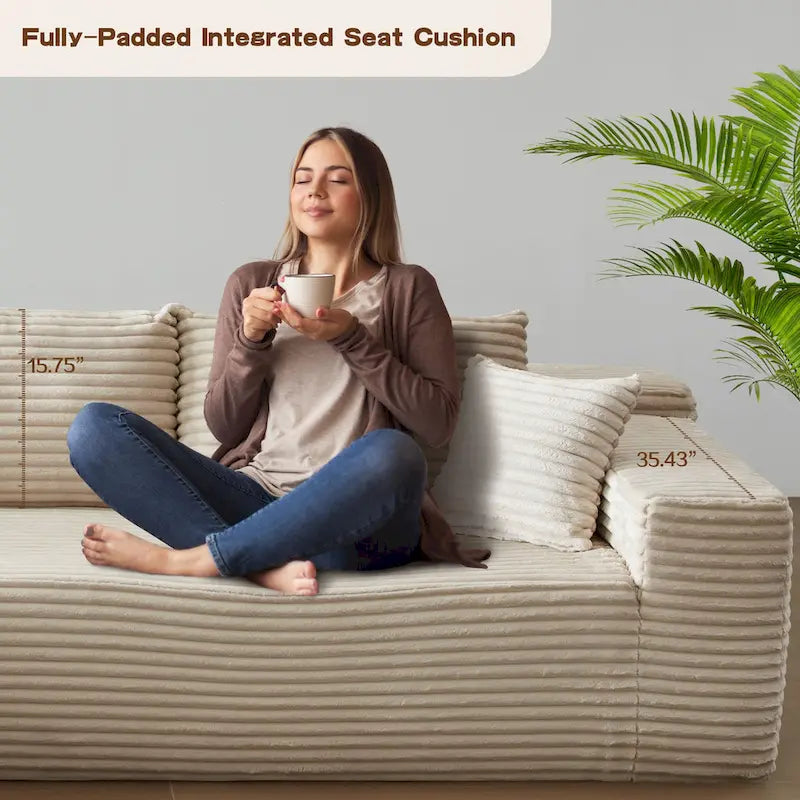 1787382146_BLLFc7t8 Cozy Long Plush Chaise sofa, No Assembly Needed