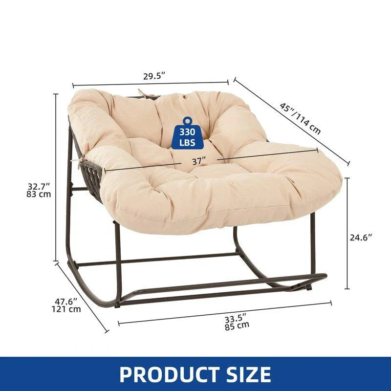 1787383301_xmsmfuHQ Oversized zewnętrzny Papasan Rocking z Cushion krzeslo, tarasowy Basket krzeslo