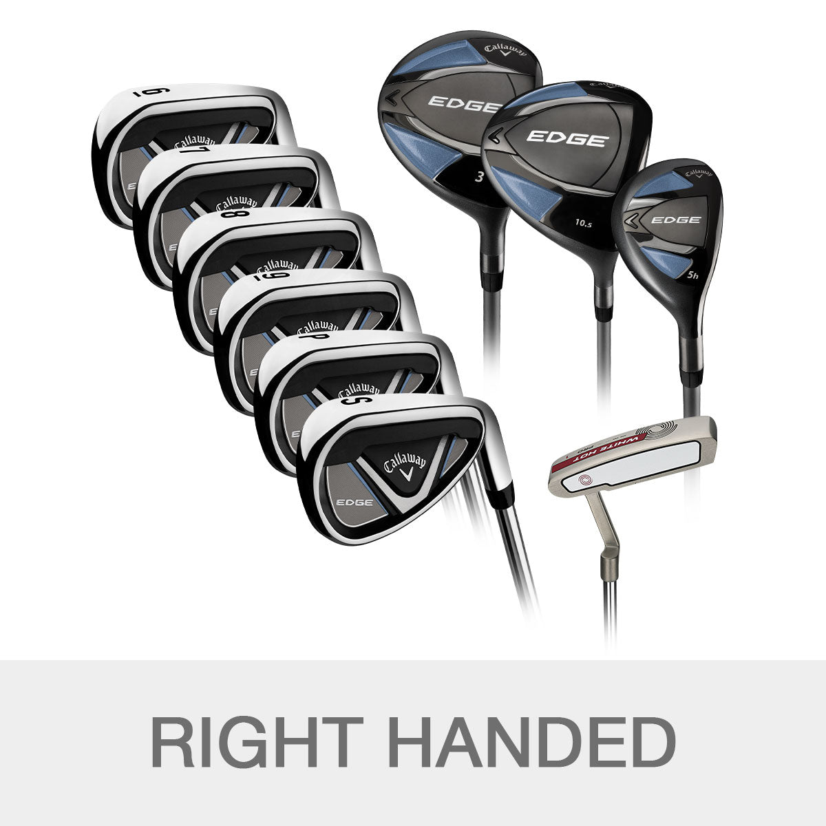 1787390584_d2NlJMXX Club, Edge Regular Flex 10-elementowy golf, zestaw, Right Handed