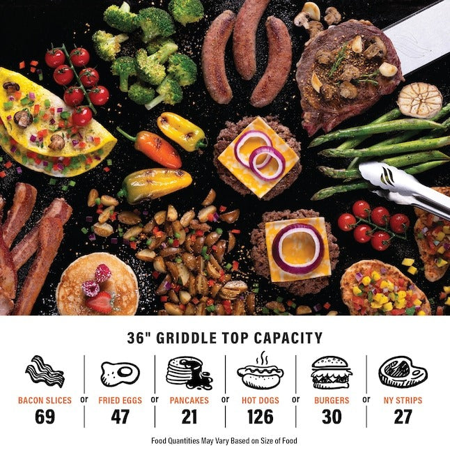 36 Culinary Omnivore Griddle z boczny stol 4-palnik Liquid propanowy Flat Top grill