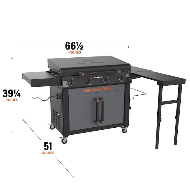 36 Culinary Omnivore Griddle z boczny stol 4-palnik Liquid propanowy Flat Top grill