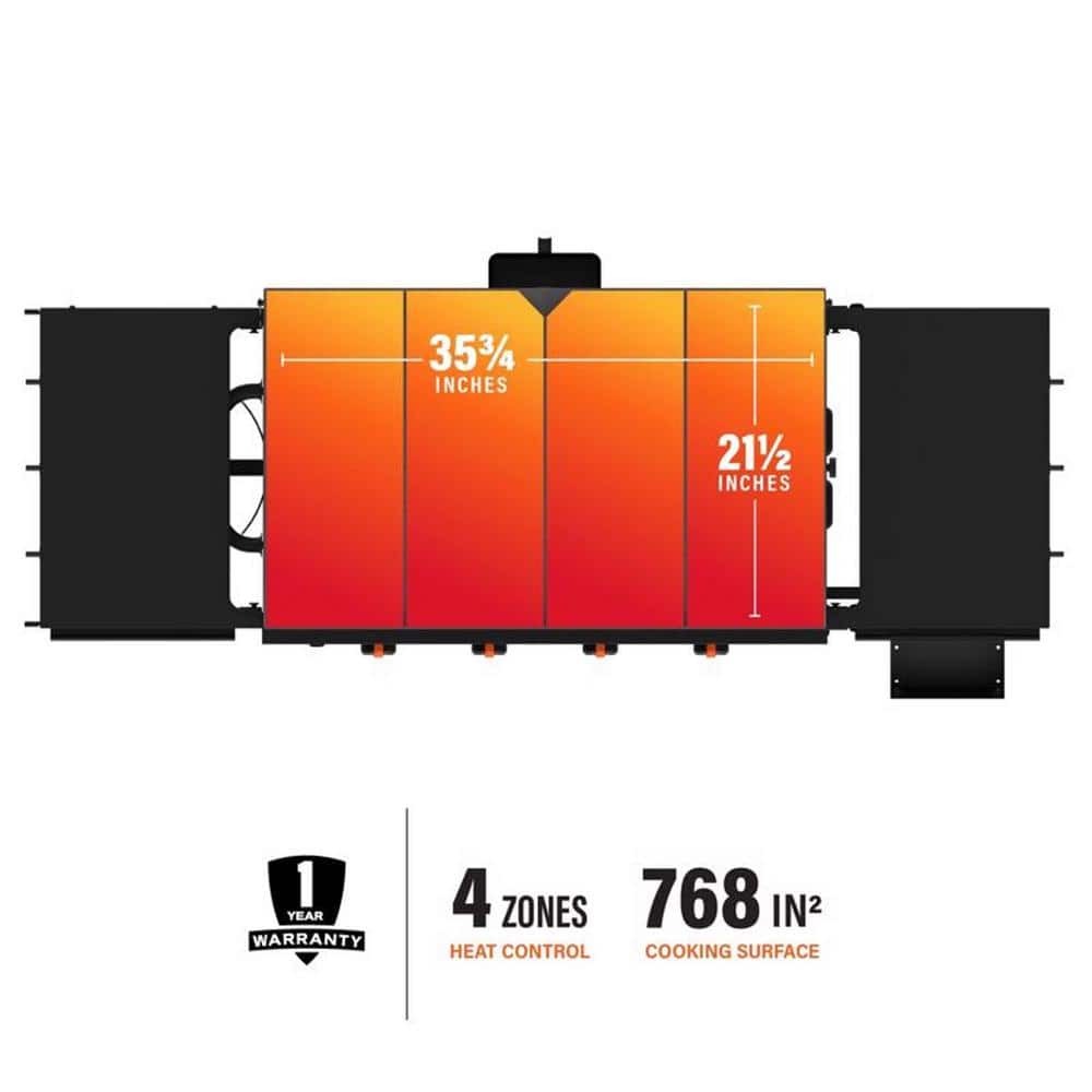 1787391401_3R0cmPV7 4-palnik Liquid propanowy zewnętrzny Griddle z Hood w czarny