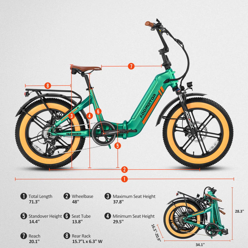 1787396162_skP2HEPw Electric Bike - 2025, Designed for Adults - 750W Folding Electric Bike, 20-inch Step-thru Strong Frame Fat Tire M-160 Electric Bicycle 100 Mi Long Range