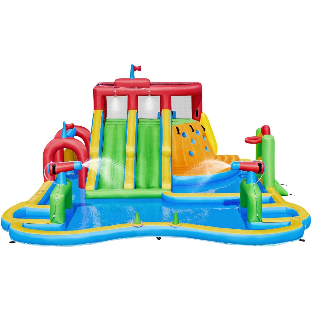 1787397235_tqVTBUNO 10-in-1 podwójny Lane Inflatable wody zjezdzalnia z magazynowy torba i 750W dmuchawa