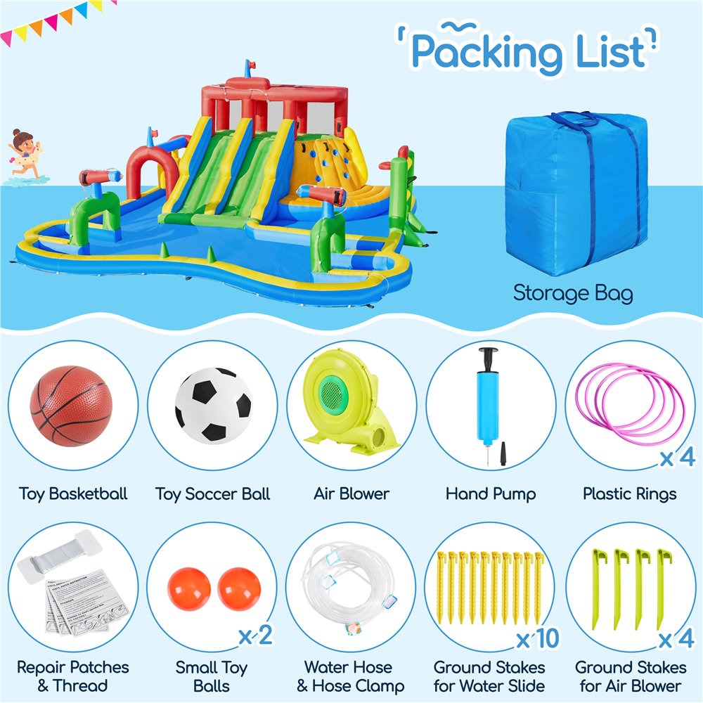 1787397256_eOvVUy5L 10-in-1 podwójny Lane Inflatable wody zjezdzalnia z magazynowy torba i 750W dmuchawa