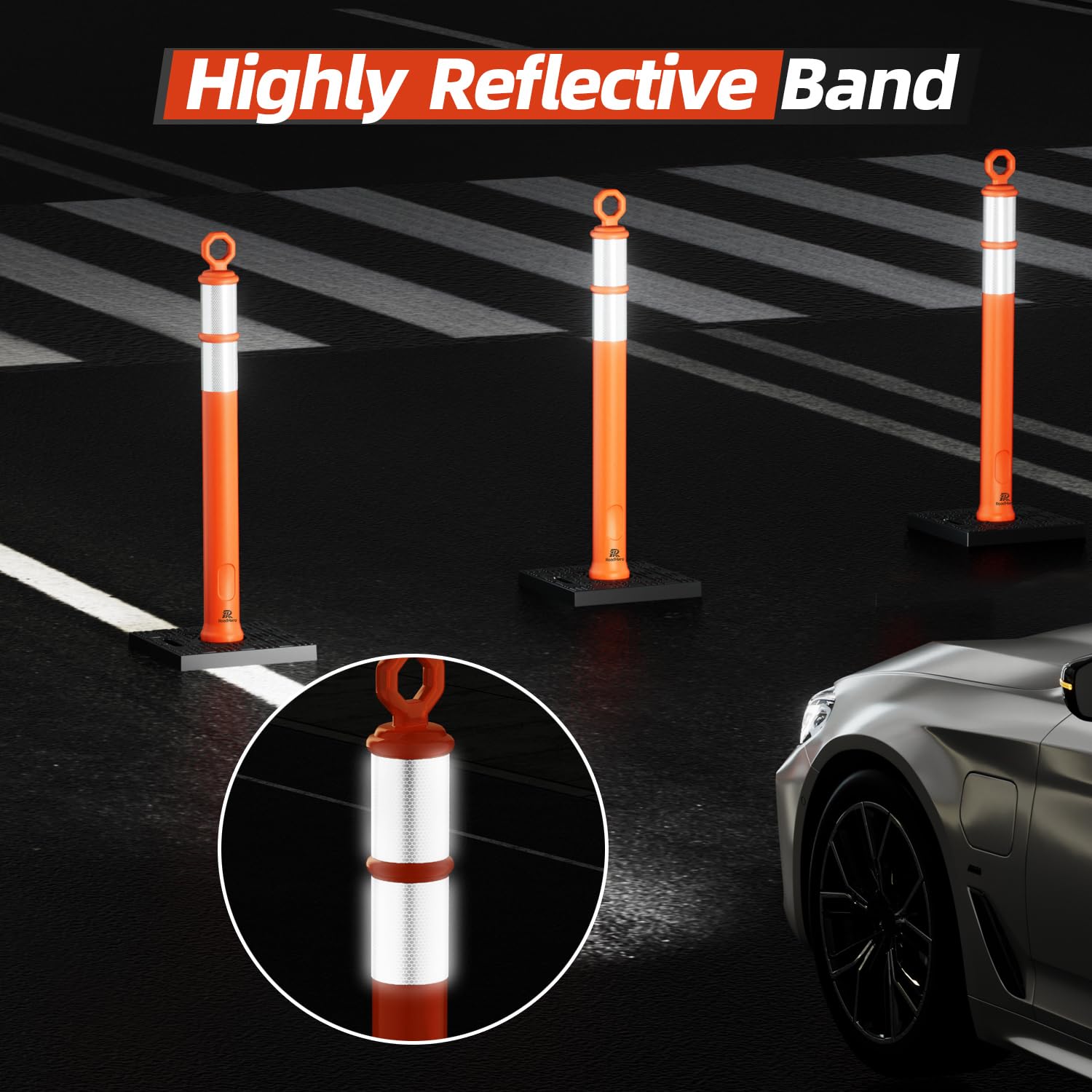 1787397614_ZMIlLmLj 42 cali przenośny Orange Traffic Delineator