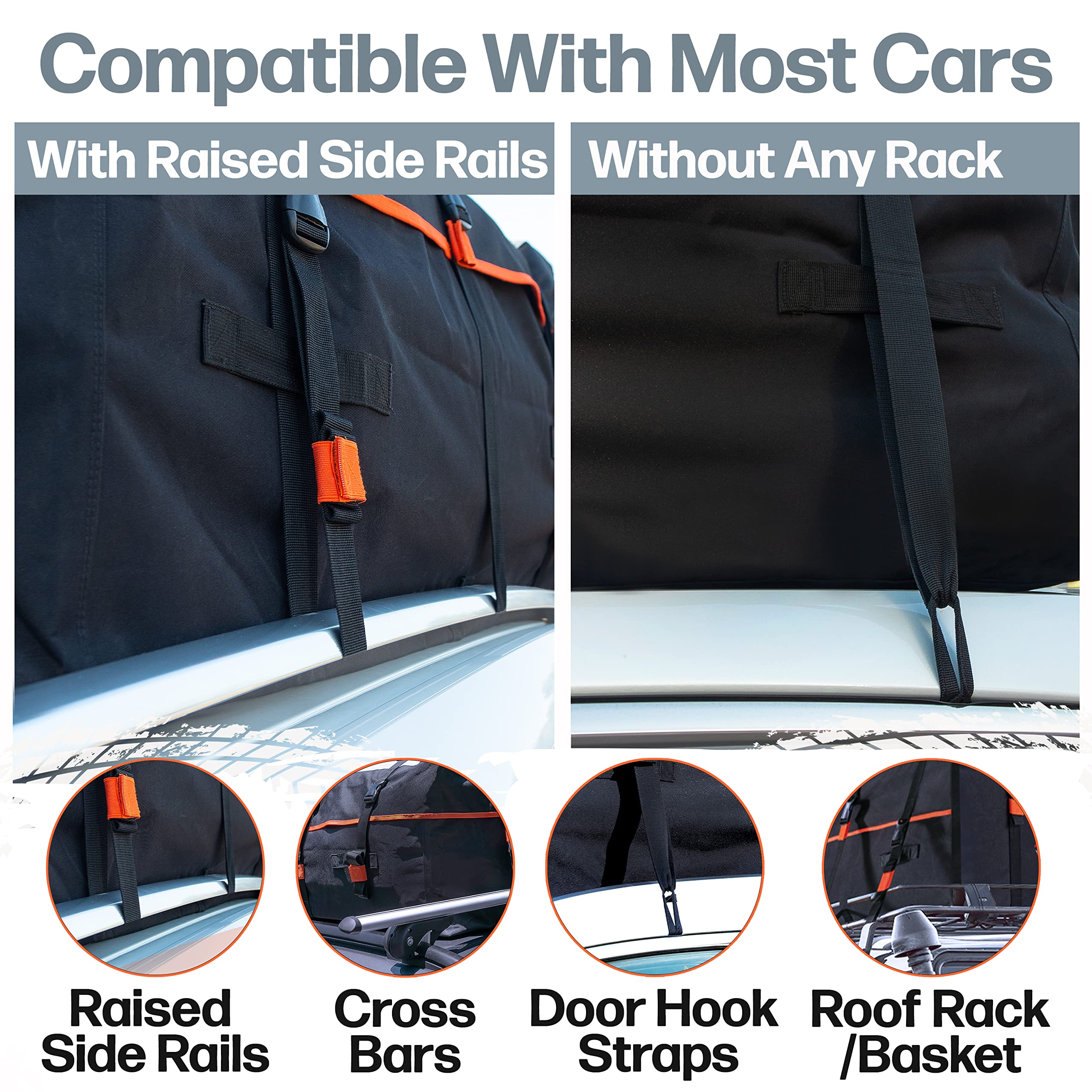 Cargo Carrier, Expandable Rooftop, torba, wodoodporny 15/19 Cft