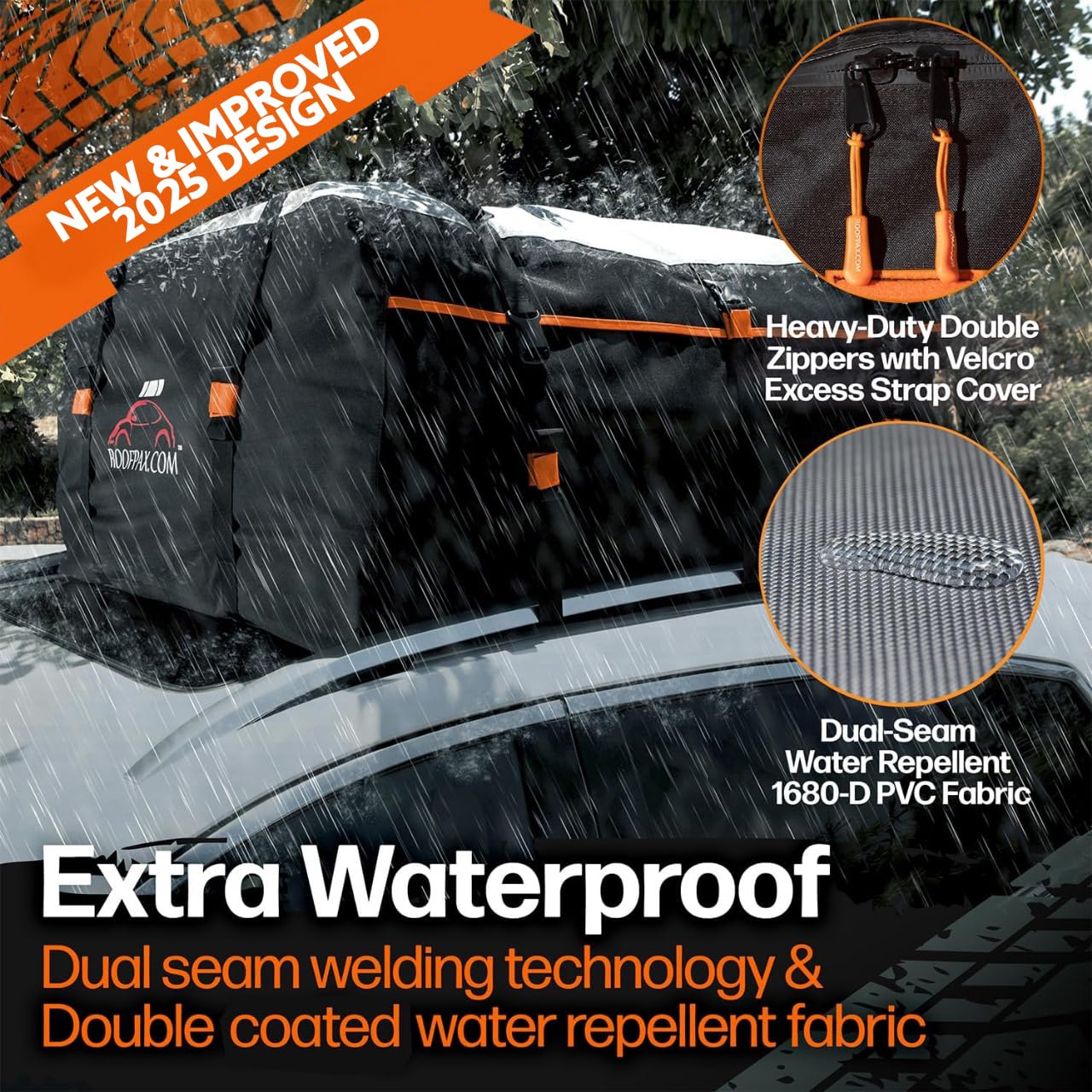 Cargo Carrier, Expandable Rooftop, torba, wodoodporny 15/19 Cft