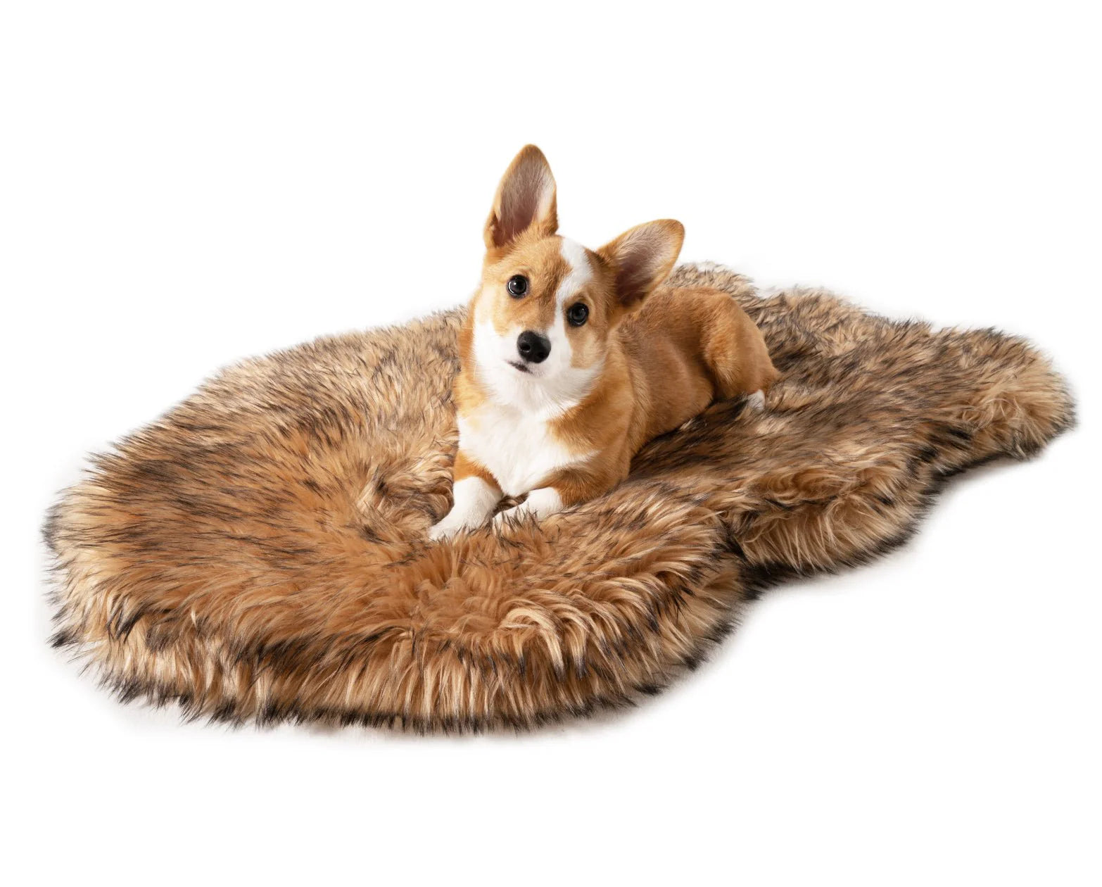 1787405968_VGWZgDVX Dla psa lozko, Faux Fur Orthopedic, pokrowiec, Curve Sable Tan (lozko Not w zestawie)
