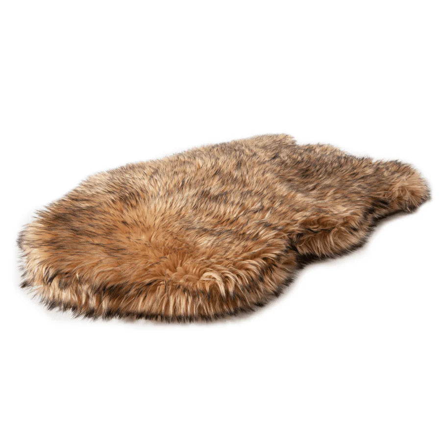 1787405972_JOzSdoU1 Dla psa lozko, Faux Fur Orthopedic, pokrowiec, Curve Sable Tan (lozko Not w zestawie)