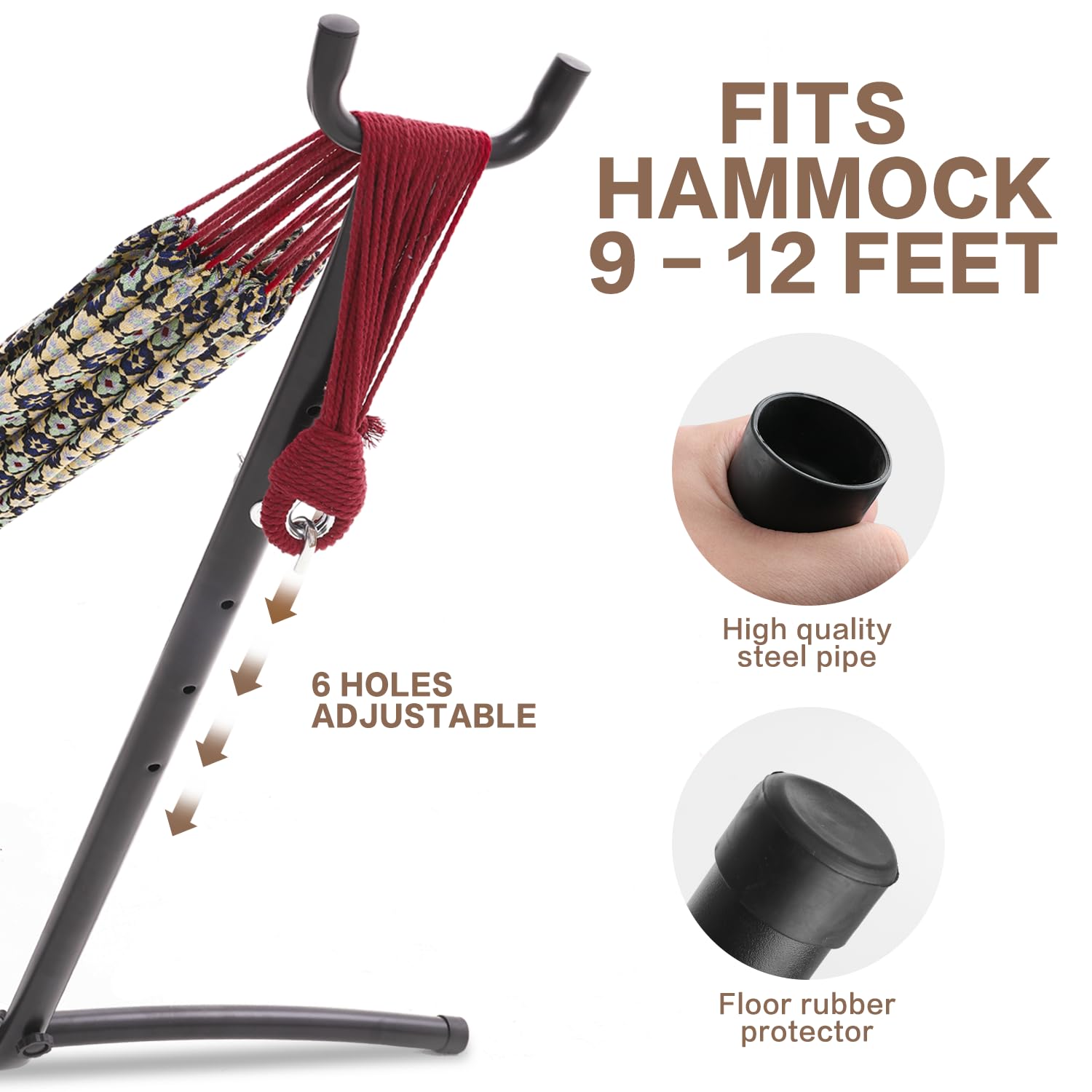1787406630_GVTp3qyh Stojak, Hammocks, Only, czarny metal rama