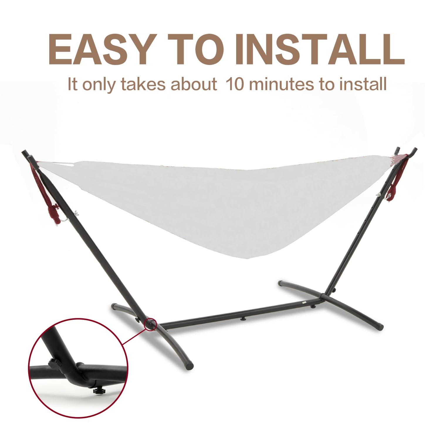 1787406641_xgLOmb0U Stojak, Hammocks, Only, czarny metal rama