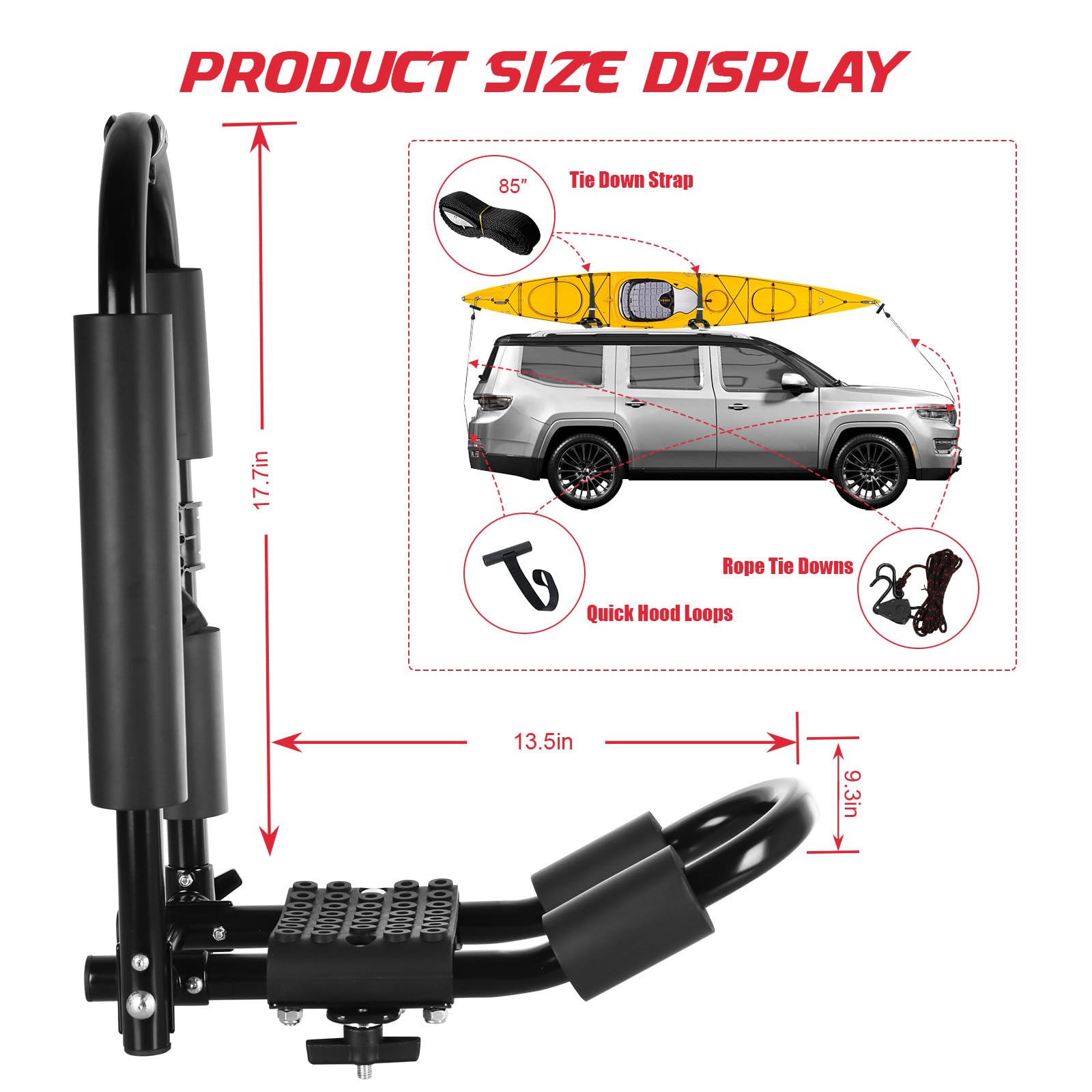 Kajak, premium, dach regal, wzmocniony J-bar Carrier