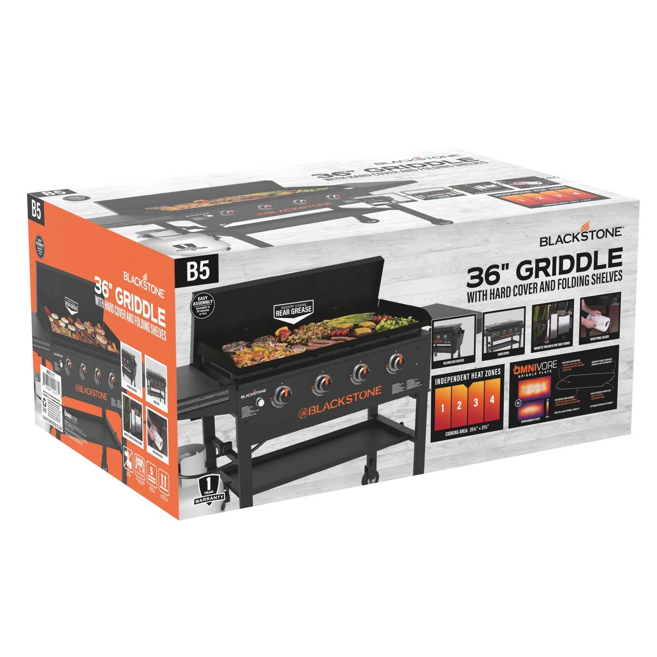 Oryginalny 4-palnik 36 propanowy Omnivore Griddle z twardy pokrowiec