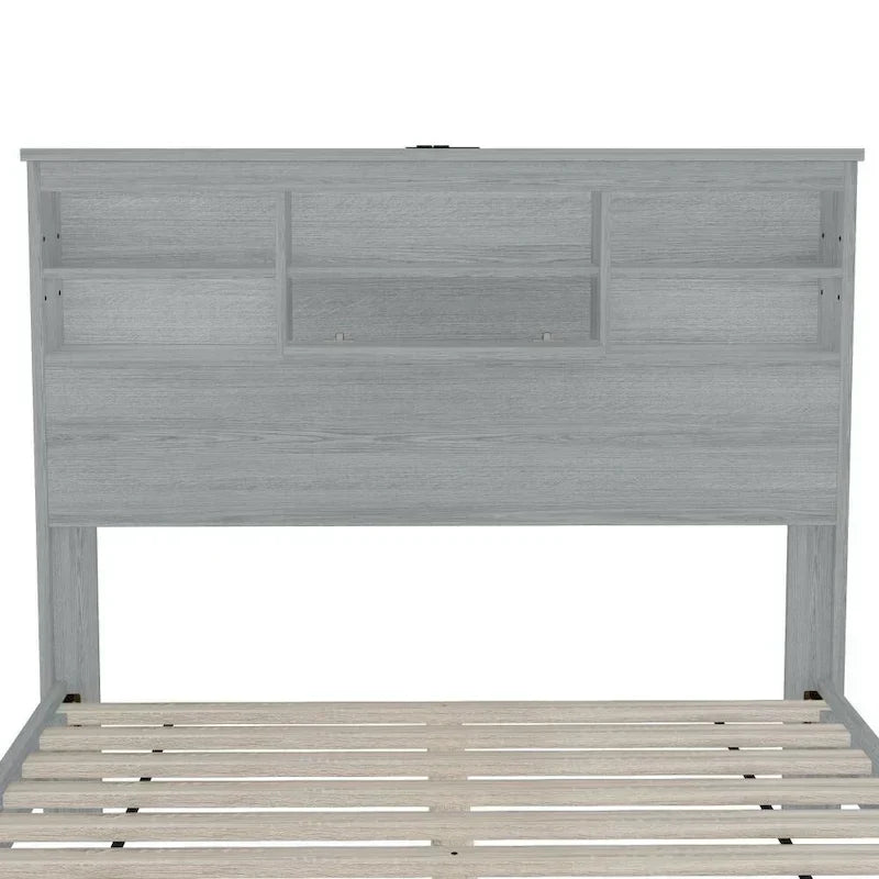 1787430808_SdT2Oj8B Vintage rozmiar queen Bedroom zestaw, 4-elementowy drewniany rama lozka z 2 Nightstands i 1 Dresser