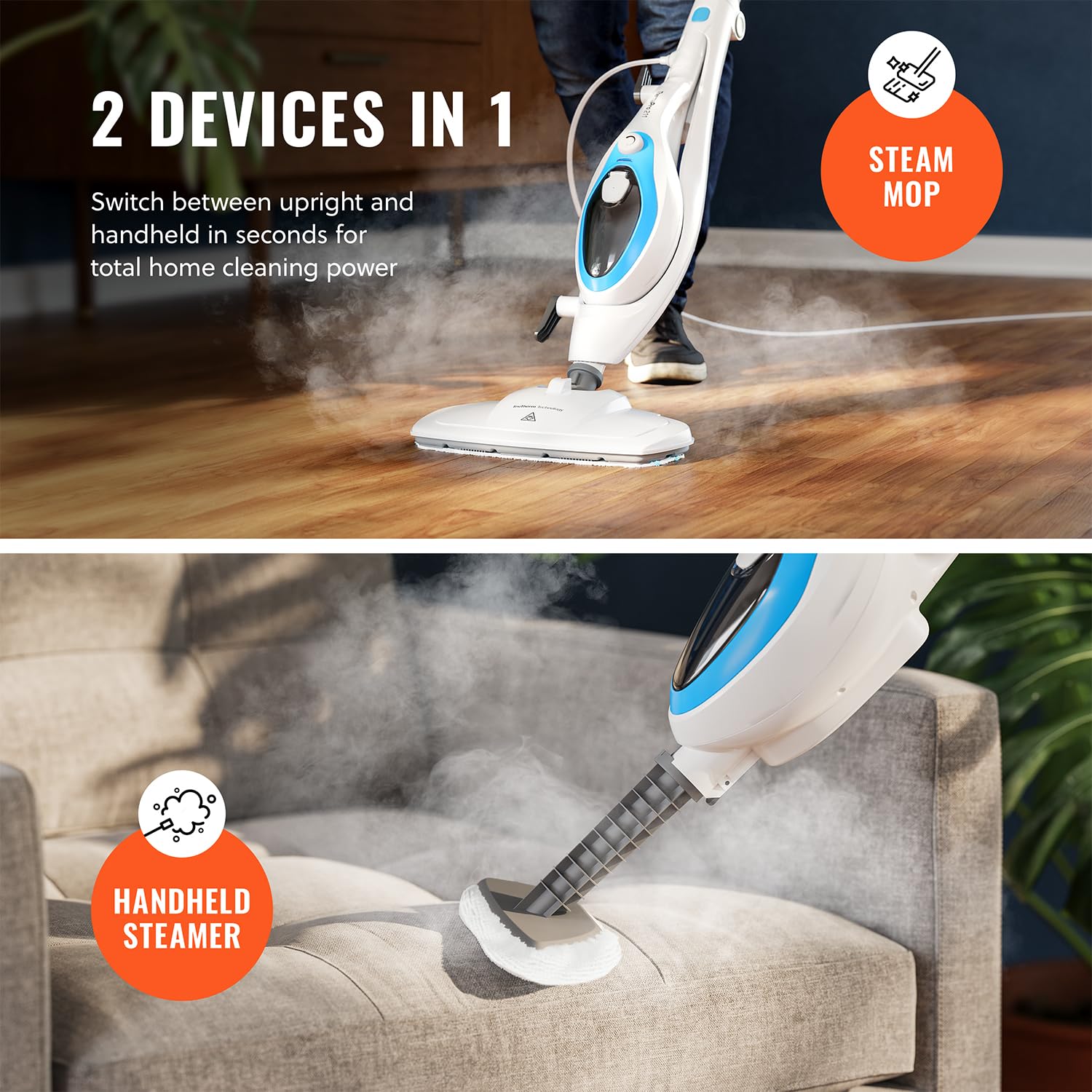 World's Steamers Pursteam 10-in-1 Steam Mop do Tile i Hardwood Floors
