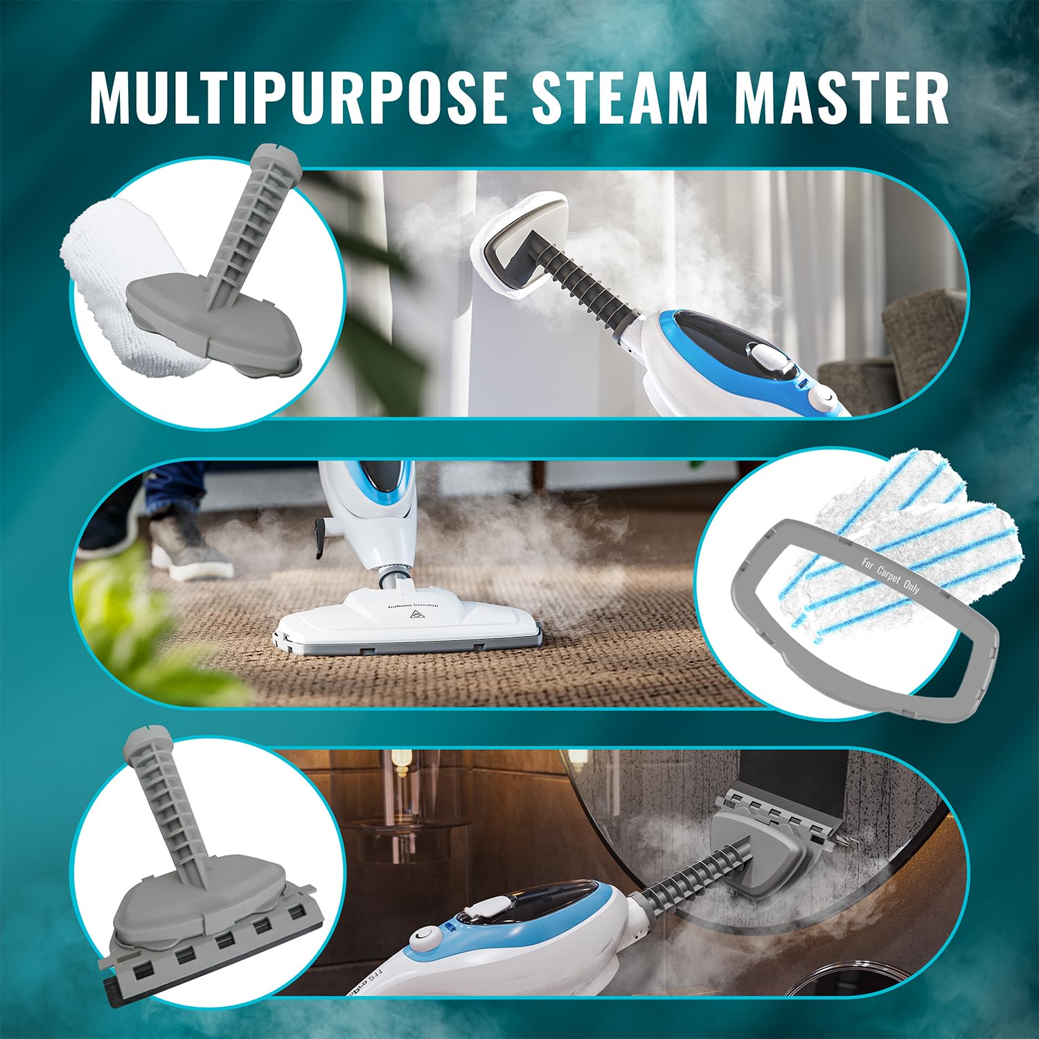 World's Steamers Pursteam 10-in-1 Steam Mop do Tile i Hardwood Floors