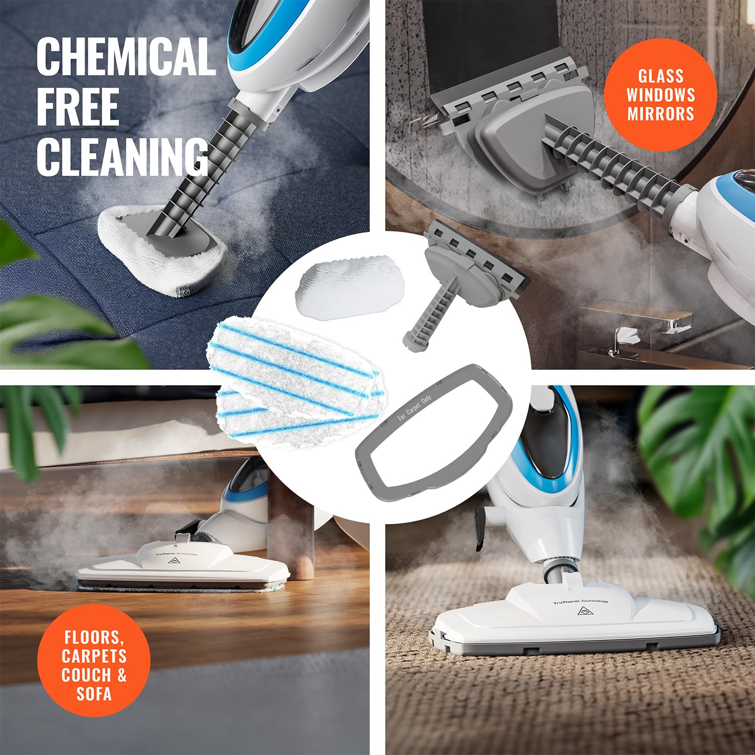 World's Steamers Pursteam 10-in-1 Steam Mop do Tile i Hardwood Floors