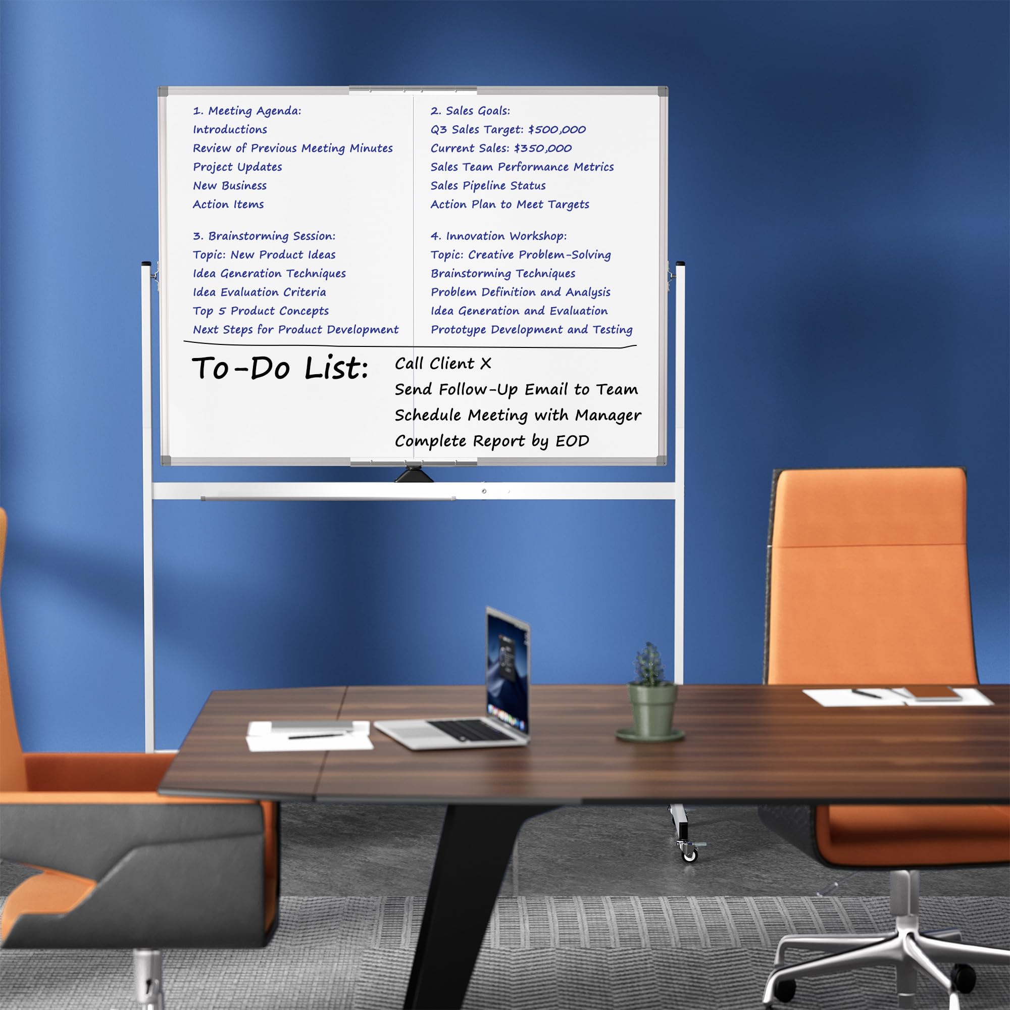 1787440535_myPoI3l7 Duży na kółkach Whiteboard on koła, 48 X 36 mobilny
