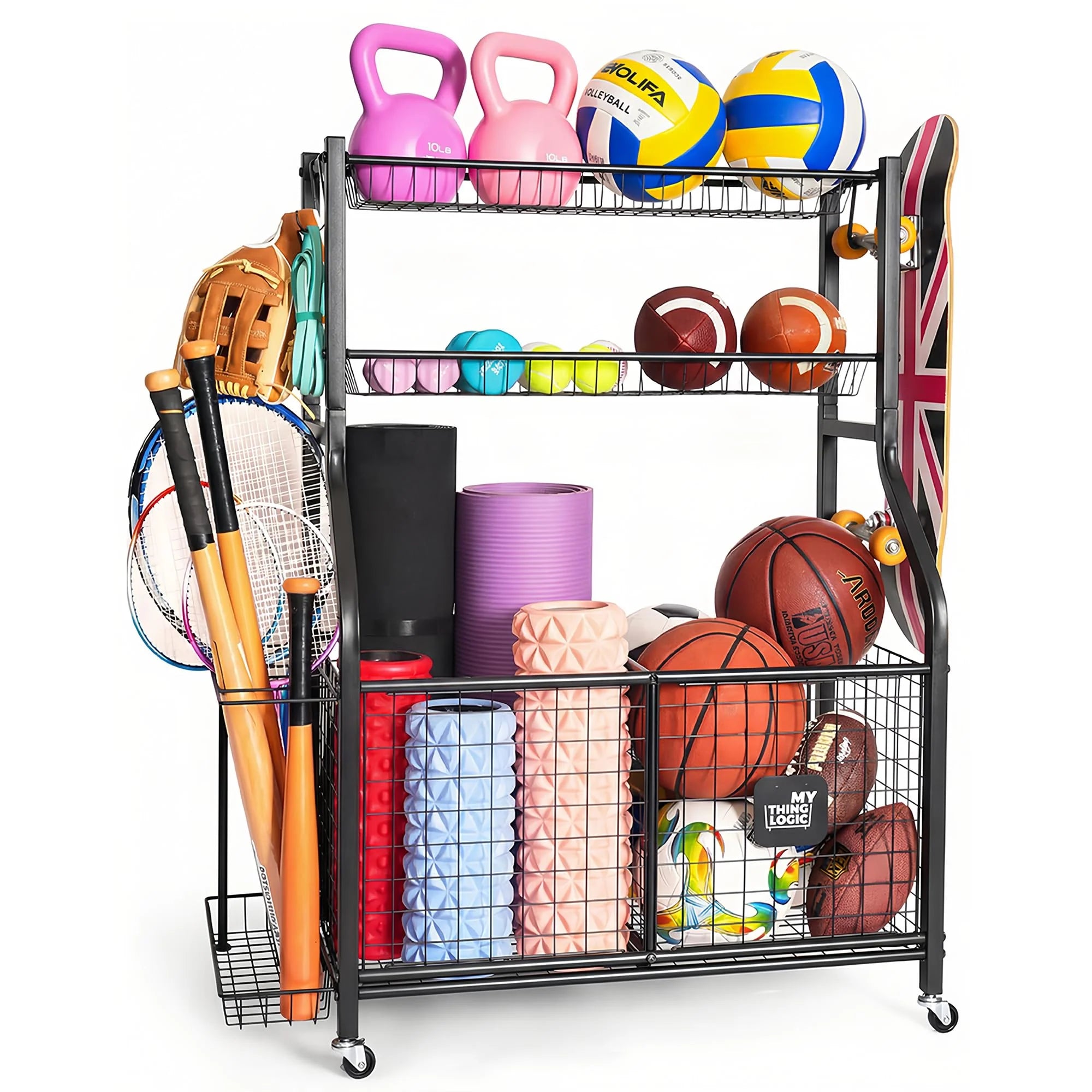 Ball, garazowy, magazynowy Organizer, do Sports Equipment