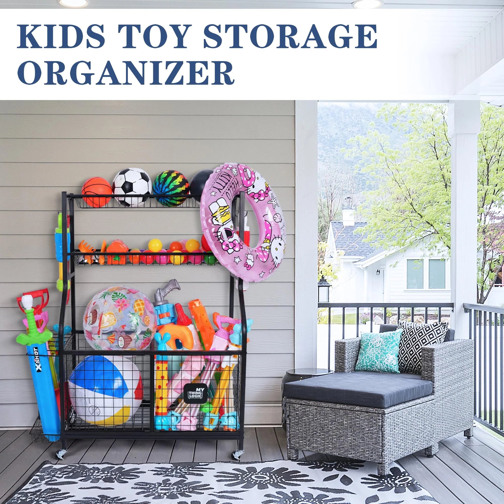 1787440774_P6gCKRsm Ball, garazowy, magazynowy Organizer, do Sports Equipment