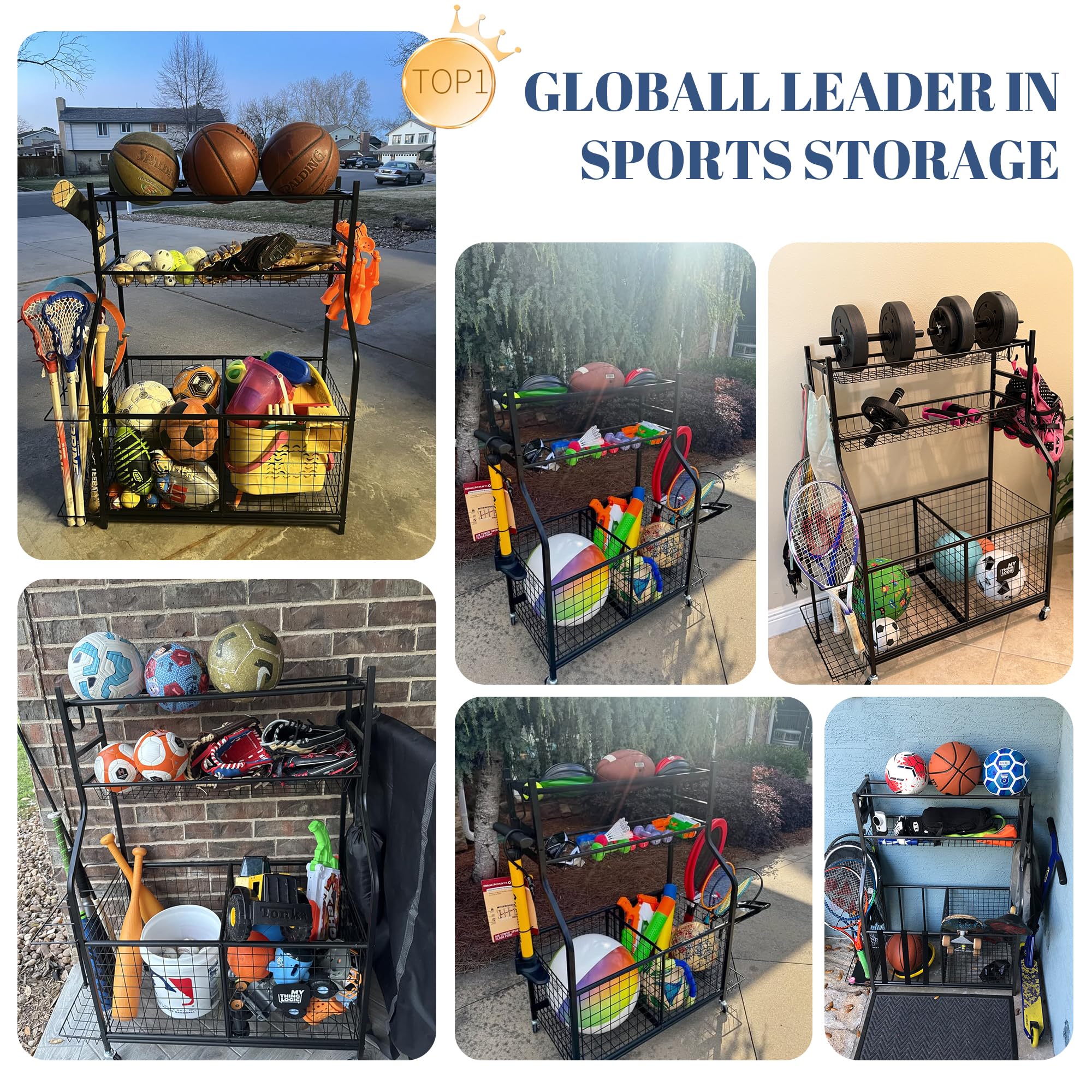 1787440778_lnPxjDT8 Ball, garazowy, magazynowy Organizer, do Sports Equipment