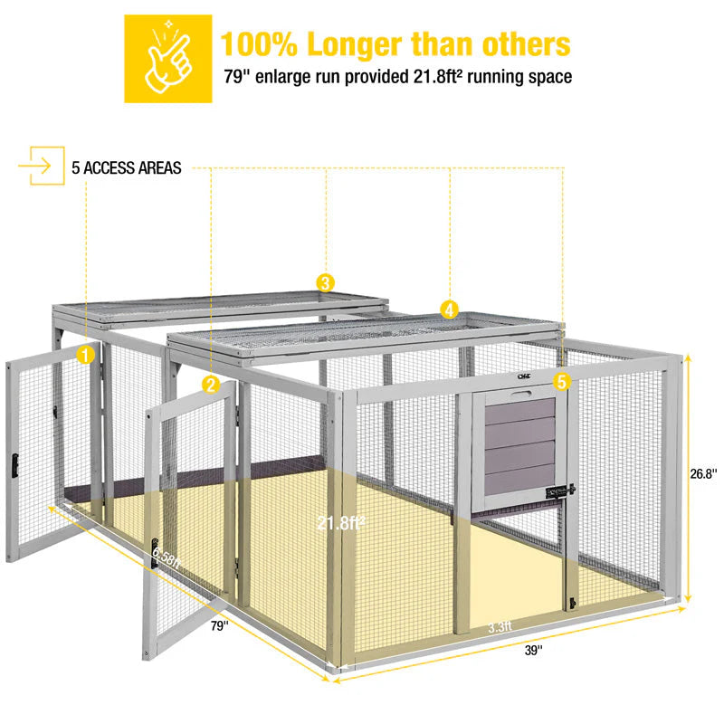 1787442849_KqonE2r8 Dla kur Coop, dla kur Run duży, Extension dla kur Pen PET Playpen 20.73 ft2