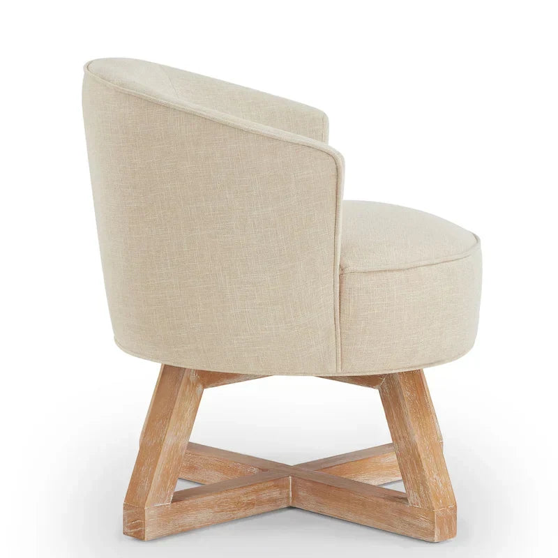 1787453823_re3BY6aI Contemporary 27-cali Beige Linen obrotowy Barrel krzeslo
