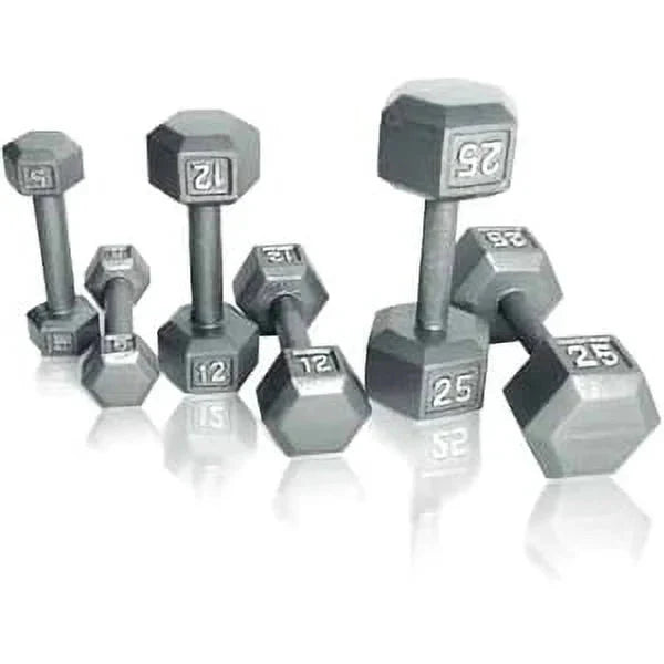1787454373_CvY4abkK 85lb Cast żelazko Hex Dumbbell z pojedynczy