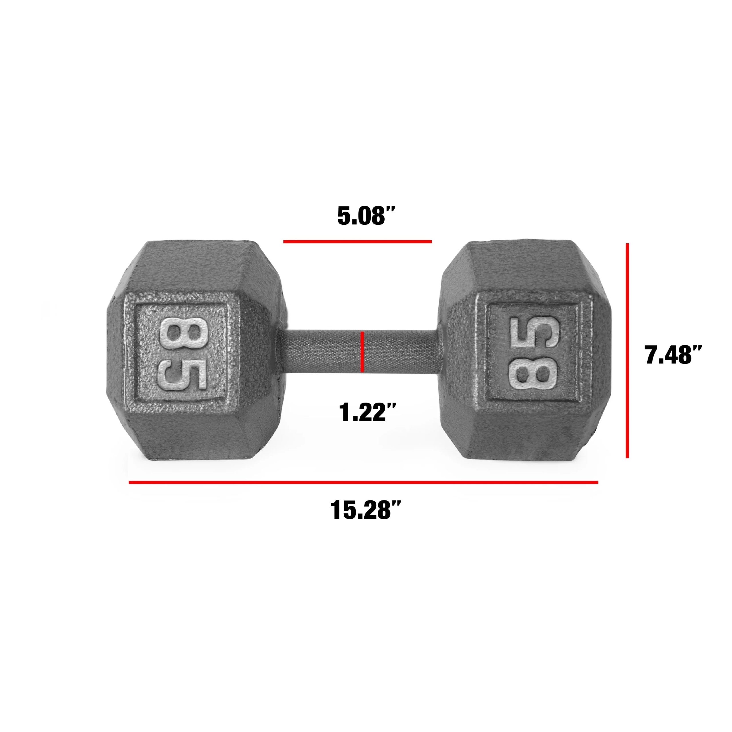 1787454390_CRqBhOH5 85lb Cast żelazko Hex Dumbbell z pojedynczy