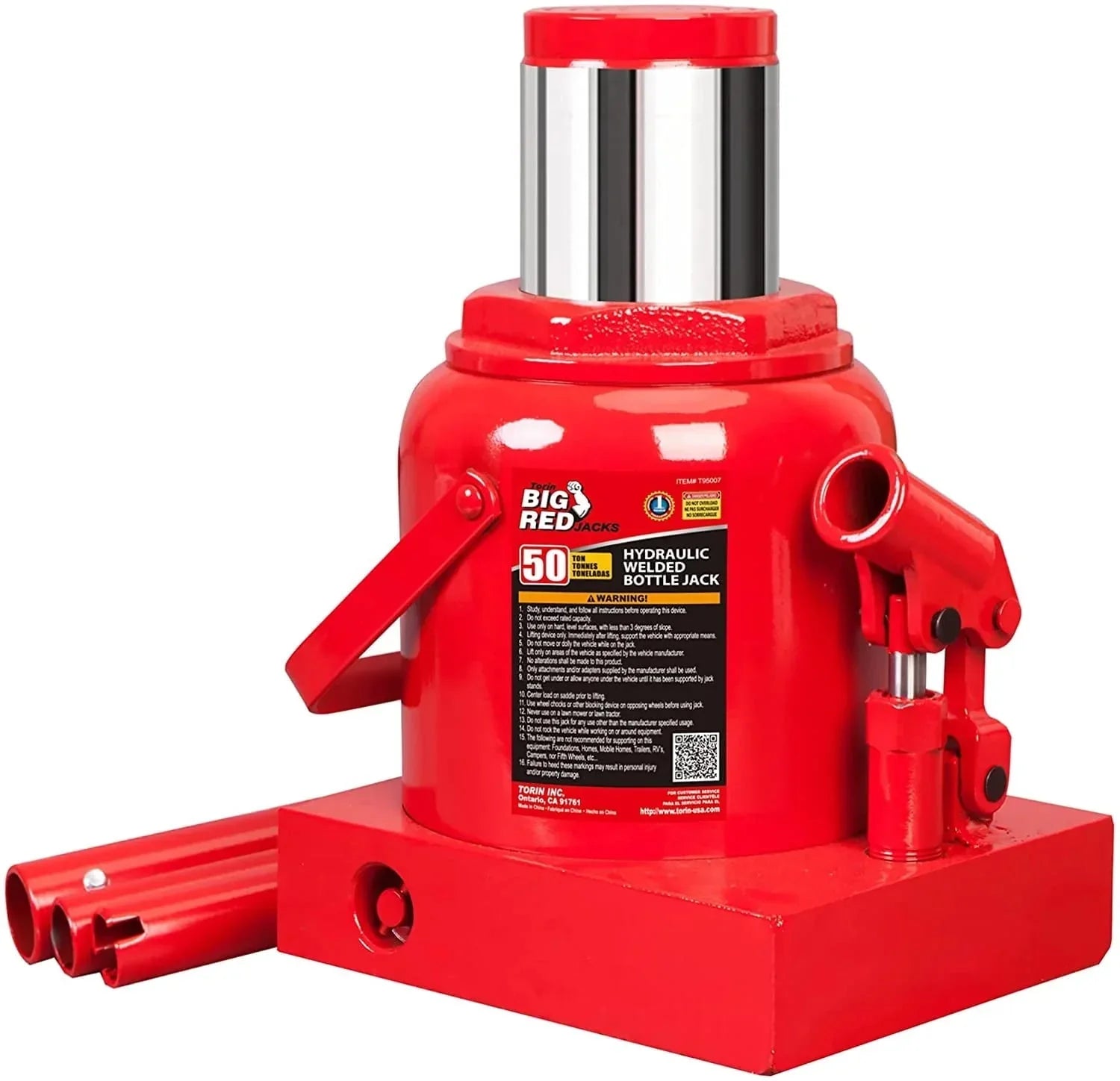 1787455294_Lpo18zJz Bottle Jack - BIG RED 50 Ton Low Profile Hydraulic - Welded Construction for Automotive and Heavy Lifting