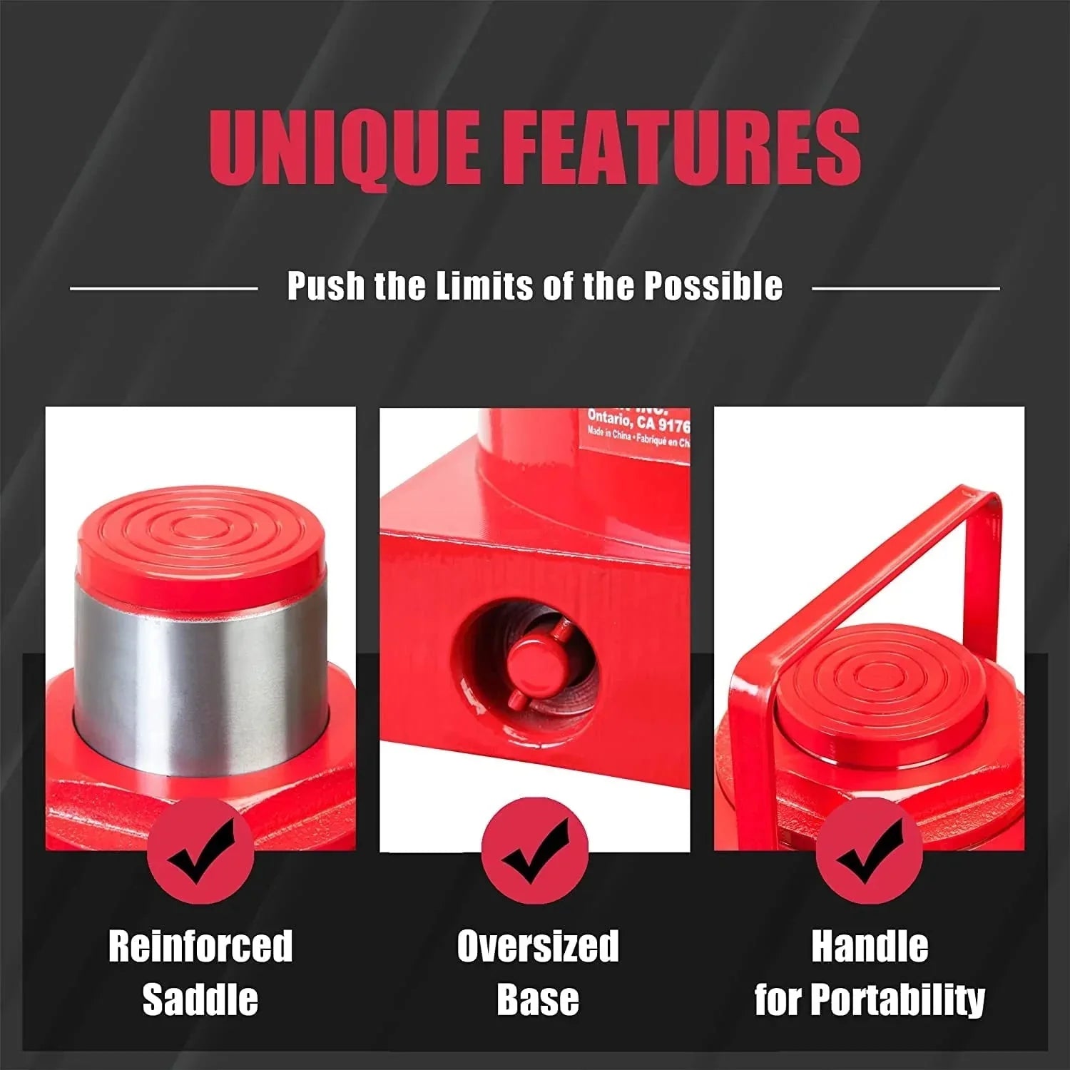 1787455299_YnwvGJPd Bottle Jack - BIG RED 50 Ton Low Profile Hydraulic - Welded Construction for Automotive and Heavy Lifting
