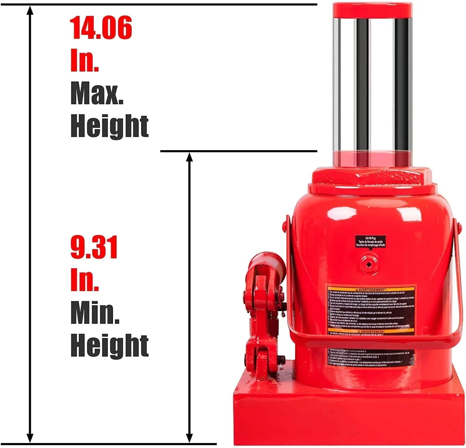 1787455303_tHaYFfwx Bottle Jack - BIG RED 50 Ton Low Profile Hydraulic - Welded Construction for Automotive and Heavy Lifting