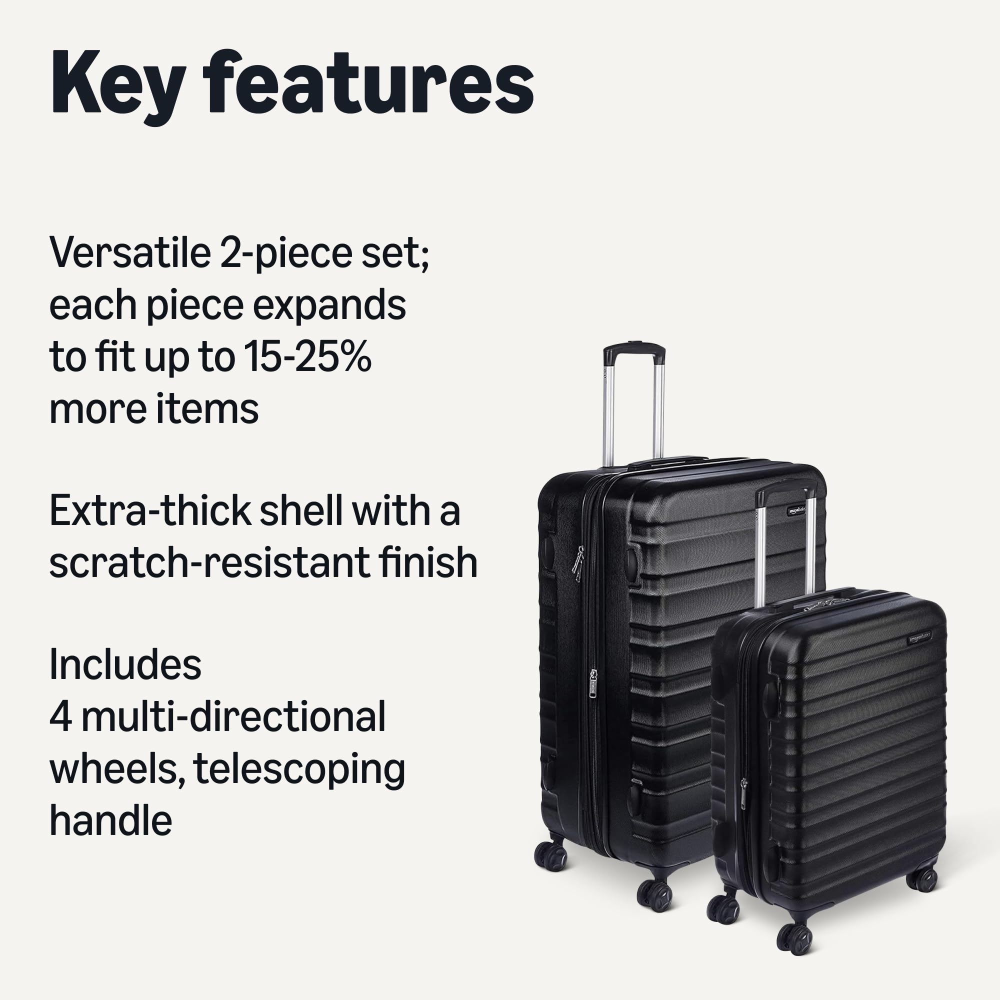 1787456742_VGQXfDZD Bagaz, 2-elementowy Hardside, zestaw, Expandable czarny Suitcases