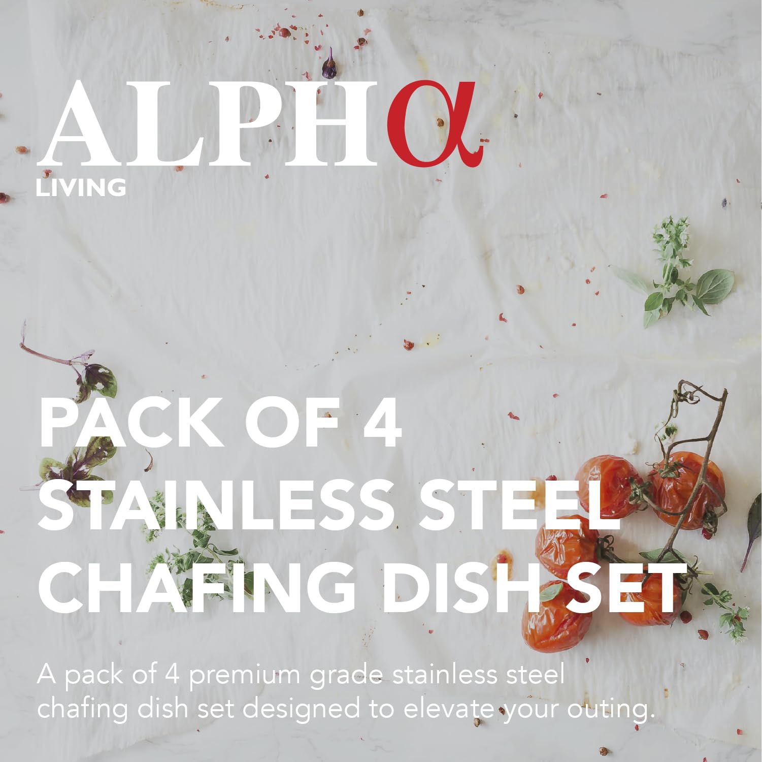 1787456809_EtKscnUk Living 4 pakiet stal nierdzewna Chafing Dish zestaw z Lids