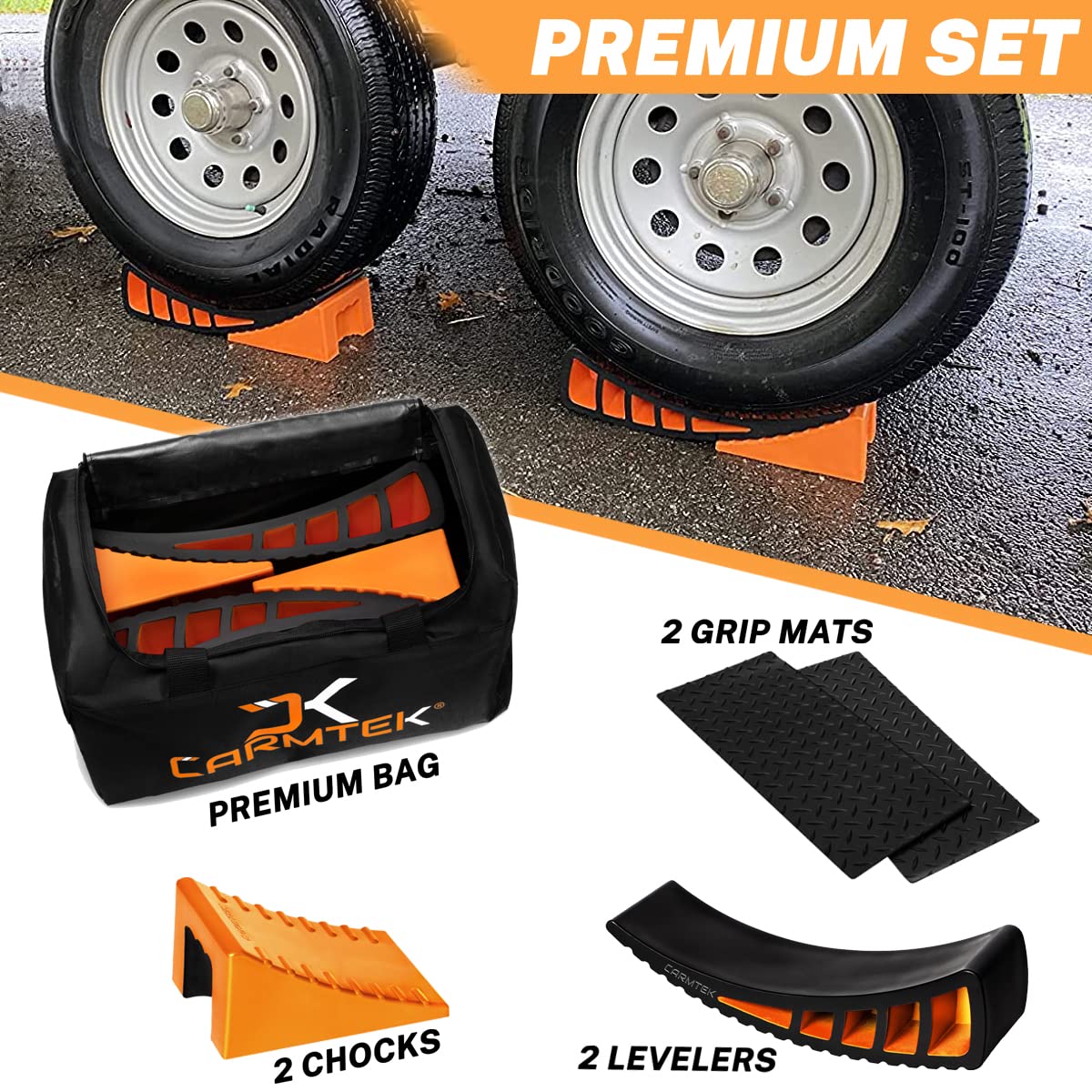 Camper Leveler zestaw, Curved RV Levelers i Chocks